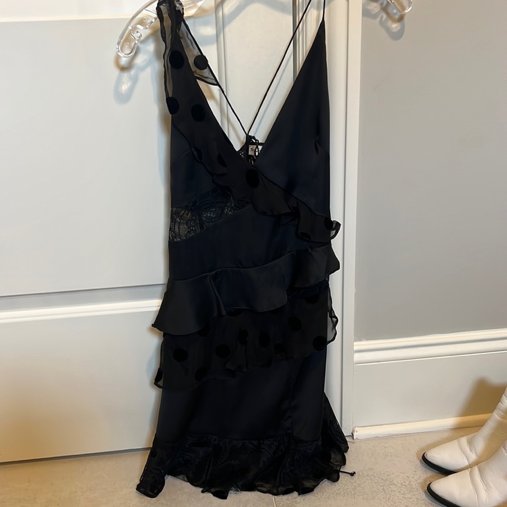 XS For Love and Lemons - silk and lace dress with beautiful strap details